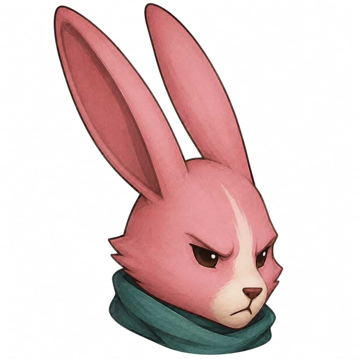 Close-up of the father: elongated head, narrow slanted eyes, long thin ears, a cream blaze up the muzzle.