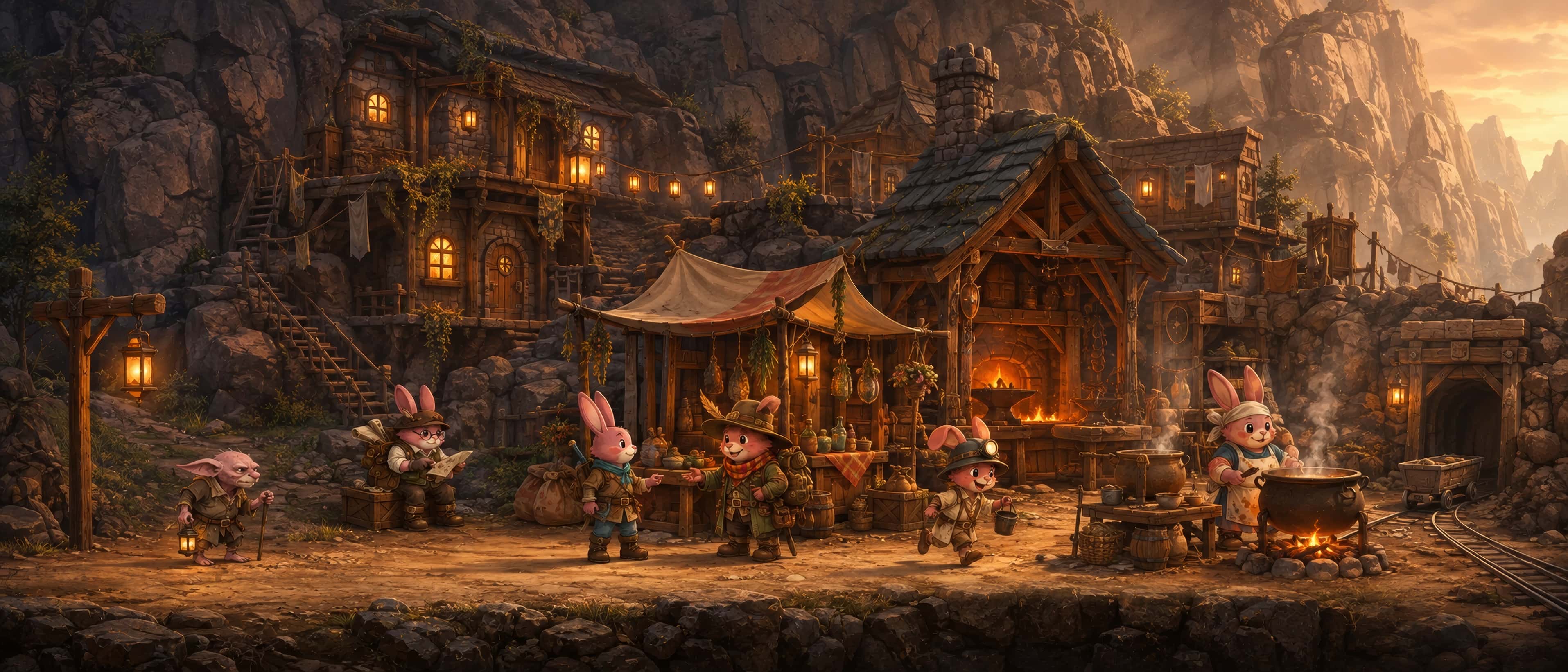 The Golden Fields — The village